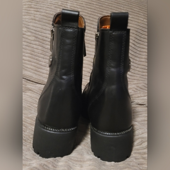 VINTAGE Harley-Davidson Women's "Starter Switch" Moto Boots - Lug Sole 7.5 - Picture 8 of 12